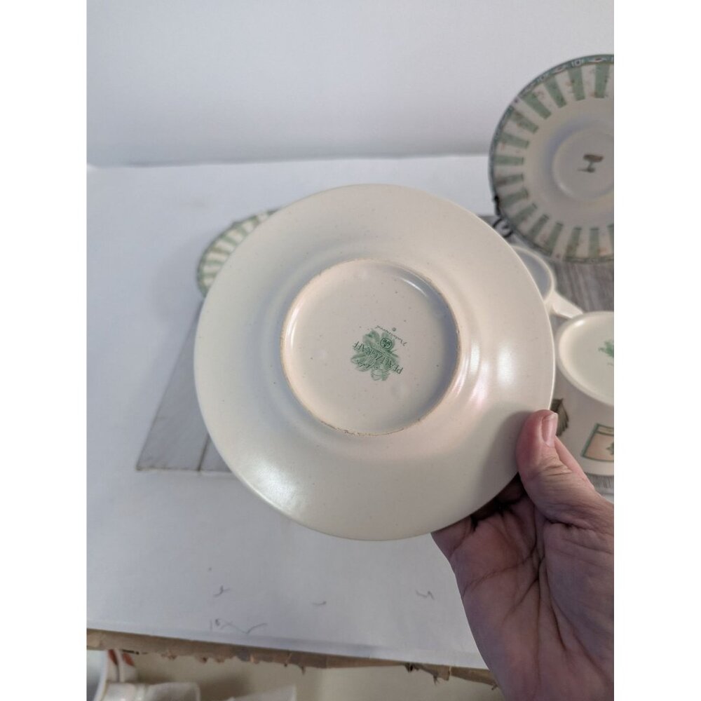 Pfaltzgraff Naturewood Tea Cups and Saucers Set of 3 - Picture 8 of 11